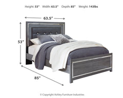 Lodanna Gray Queen Panel Bedroom Set with Dresser, Mirror, Chest and Nightstand - Ornate Home