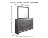 Lodanna Gray Queen Panel Storage Bedroom Set with Dresser, Mirror, Chest and Nightstand (Online Special Price) - Ornate Home