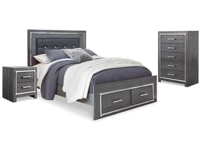 Lodanna Gray Queen Storage Bedroom Set with Chest and Nightstand (Online Special Price) - Ornate Home