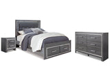 Lodanna Gray Queen Storage Bedroom Set with Dresser and Nightstand (Online Special Price) - Ornate Home