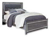 Lodanna Gray Queen Upholstered Panel Bed, Dresser and Mirror (Online Special Price) - Ornate Home