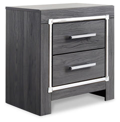 Lodanna Gray Queen Upholstered Panel Bedroom Set with Dresser, Mirror and 2 Nightstands - Ornate Home