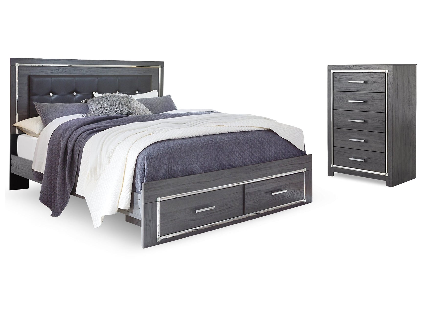 Lodanna King Storage Bedroom Set with Chest (Online Special Price) - Ornate Home