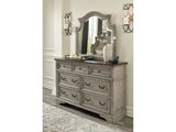 Lodenbay Antique Gray/Brown Dresser and Mirror - Ornate Home