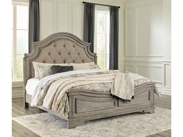 Lodenbay Antique Gray King Panel Bed - Ornate Home