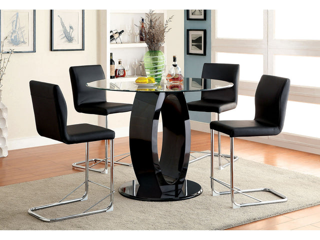 Lodia Black 5 Pc. Dining Room Set - Ornate Home