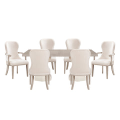 Lofton Beige 7pc Dining Set - Ornate Home