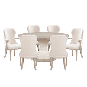 Lofton Beige 7pc Dining Set - Ornate Home