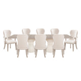 Lofton Beige 9pc Dining Set - Ornate Home