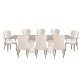Lofton Beige 9pc Dining Set - Ornate Home