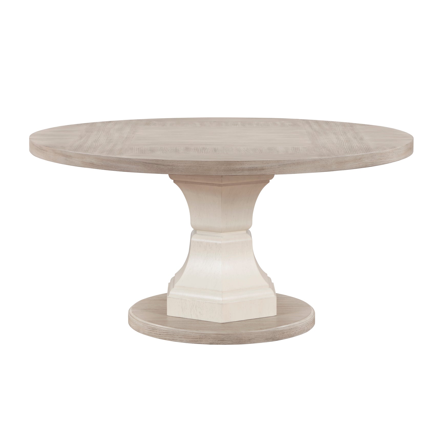 Lofton Light Gray/White/Ivory 5-Piece Round Dining Table Set - Ornate Home