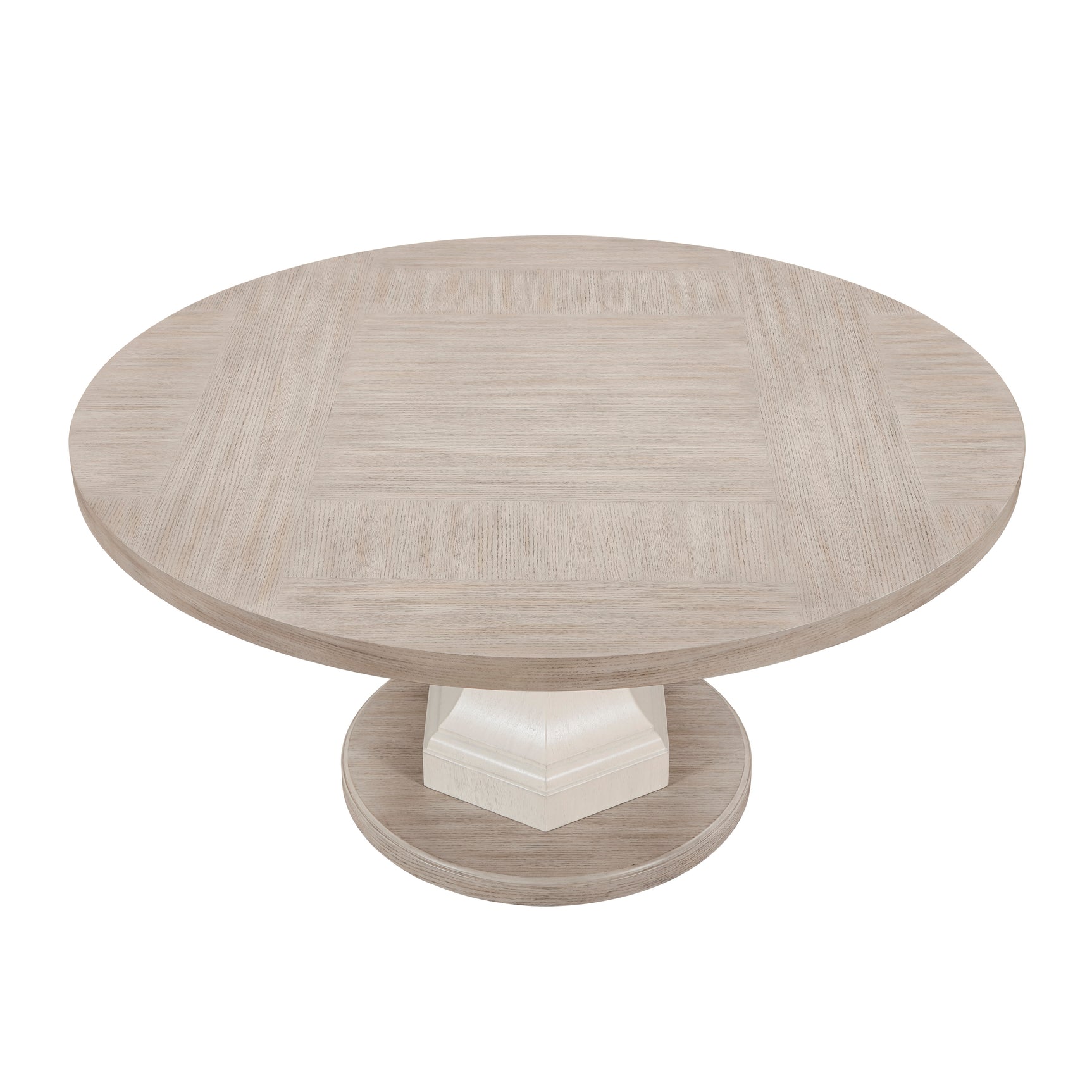 Lofton Light Gray/White/Ivory 5-Piece Round Dining Table Set - Ornate Home