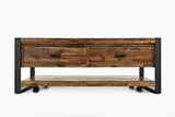 Loftworks Distressed Brown Cocktail Table w/Drawers - Ornate Home