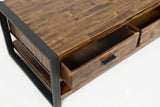 Loftworks Distressed Brown Cocktail Table w/Drawers - Ornate Home