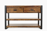 Loftworks Distressed Brown Sofa Table w/Drawers - Ornate Home