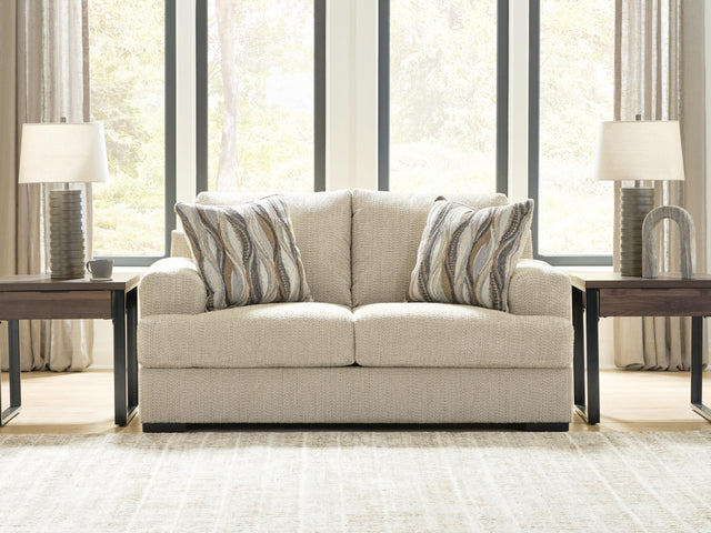 Lofwood Oatmeal Loveseat - Ornate Home