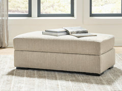Lofwood Oatmeal Ottoman - Ornate Home