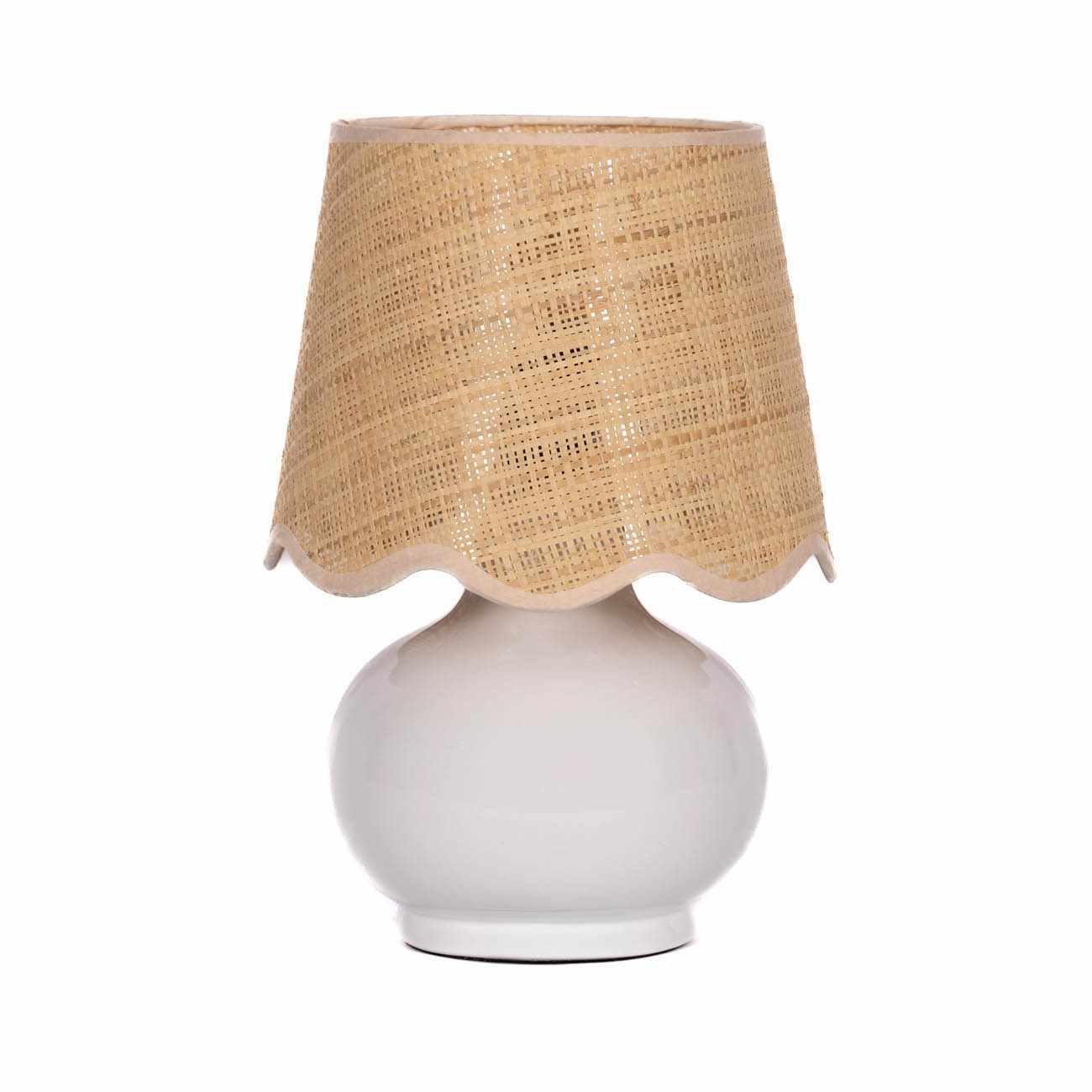 Logale White Solid Ceramic Table Lamp - Ornate Home