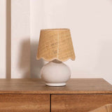 Logale White Solid Ceramic Table Lamp - Ornate Home