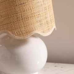 Logale White Solid Ceramic Table Lamp - Ornate Home