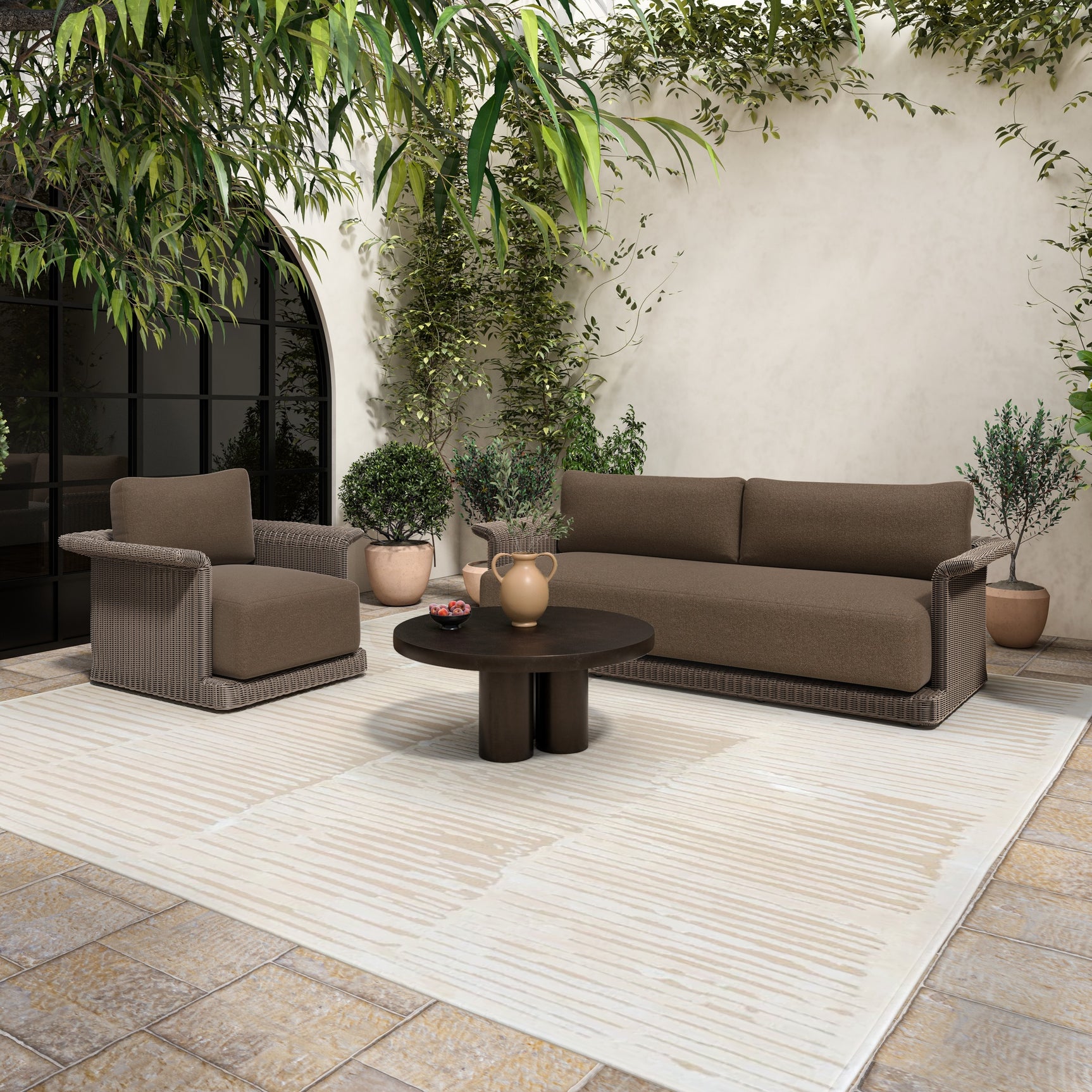 Logan Black Outdoor Coffee table - Ornate Home