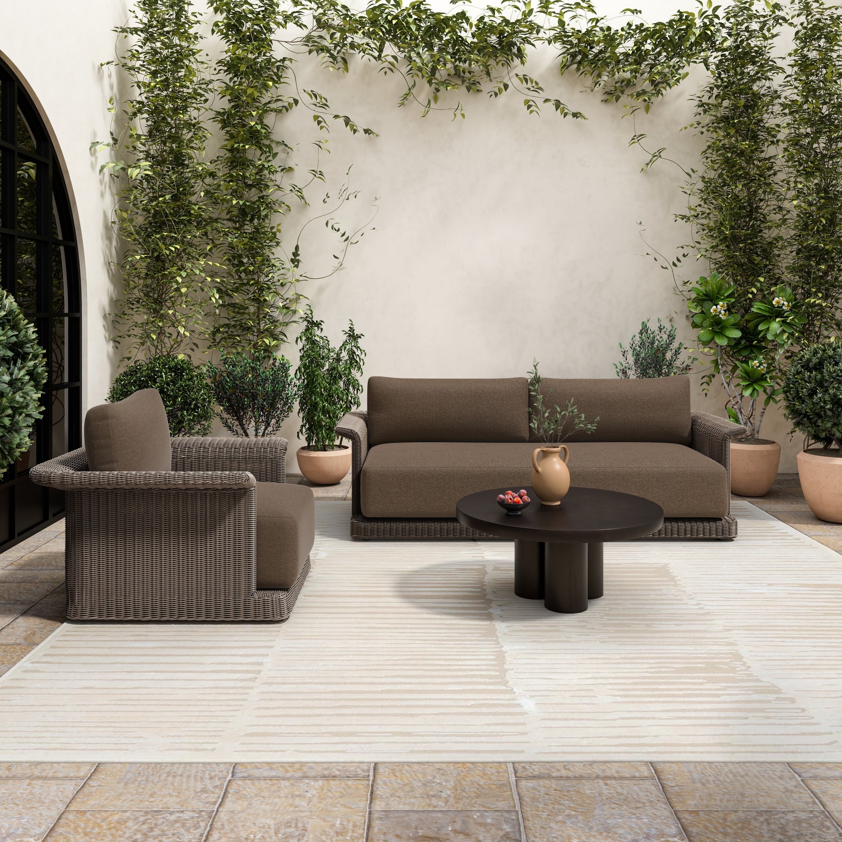 Logan Black Outdoor Coffee table - Ornate Home