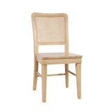 Logan Natural Dining Chair w/ Cane Insert (Set of 2) - Ornate Home