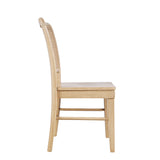 Logan Natural Dining Chair w/ Cane Insert (Set of 2) - Ornate Home