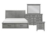 Logandale Antique Gray 4-Piece Queen Bedroom Set - Ornate Home