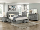 Logandale Antique Gray 5-Piece Queen Bedroom Set - Ornate Home