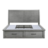 Logandale Antique Gray 4-Piece Queen Bedroom Set - Ornate Home