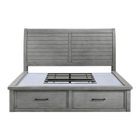 Logandale Antique Gray 4-Piece Queen Bedroom Set - Ornate Home