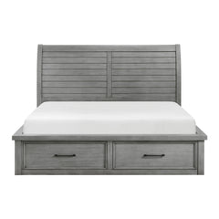 Logandale Antique Gray 4-Piece Queen Bedroom Set - Ornate Home