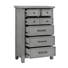 Logandale Antique Gray 5-Piece Queen Bedroom Set - Ornate Home