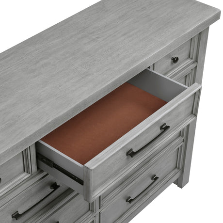 Logandale Antique Gray 4-Piece Queen Bedroom Set - Ornate Home