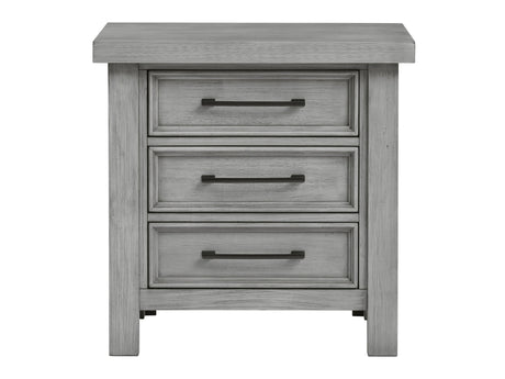 Logandale Antique Gray Nightstand - Ornate Home