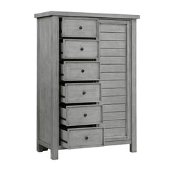 Logandale Antique Gray Wardrobe Chest - Ornate Home