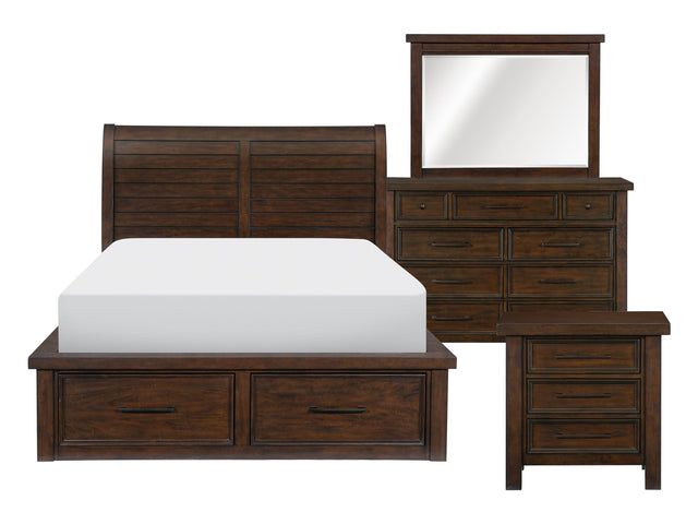 Logandale Brown 4-piece Queen Bedroom Set - Ornate Home