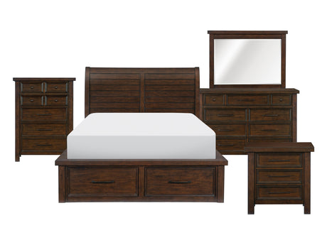 Logandale Brown 5-Piece Queen Bedroom Set - Ornate Home