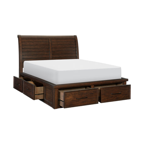 Logandale Brown Queen Platform Bed - Ornate Home