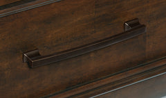 Logandale Brown Queen Platform Bed With Storage Footboard And Side Rails - Ornate Home