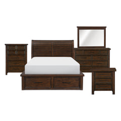 Logandale Espresso 5pc Bedroom Set - Ornate Home
