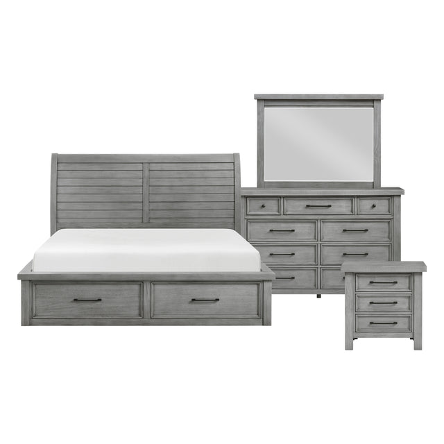 Logandale Gray 4pc Bedroom Set - Ornate Home