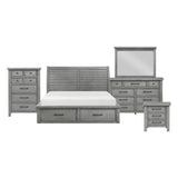 Logandale Gray 5pc Bedroom Set - Ornate Home