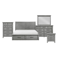 Logandale Gray 5pc Bedroom Set - Ornate Home