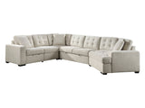 Logansport Beige 4-Piece Sectional Pull-Out Bed And Ottoman - Ornate Home