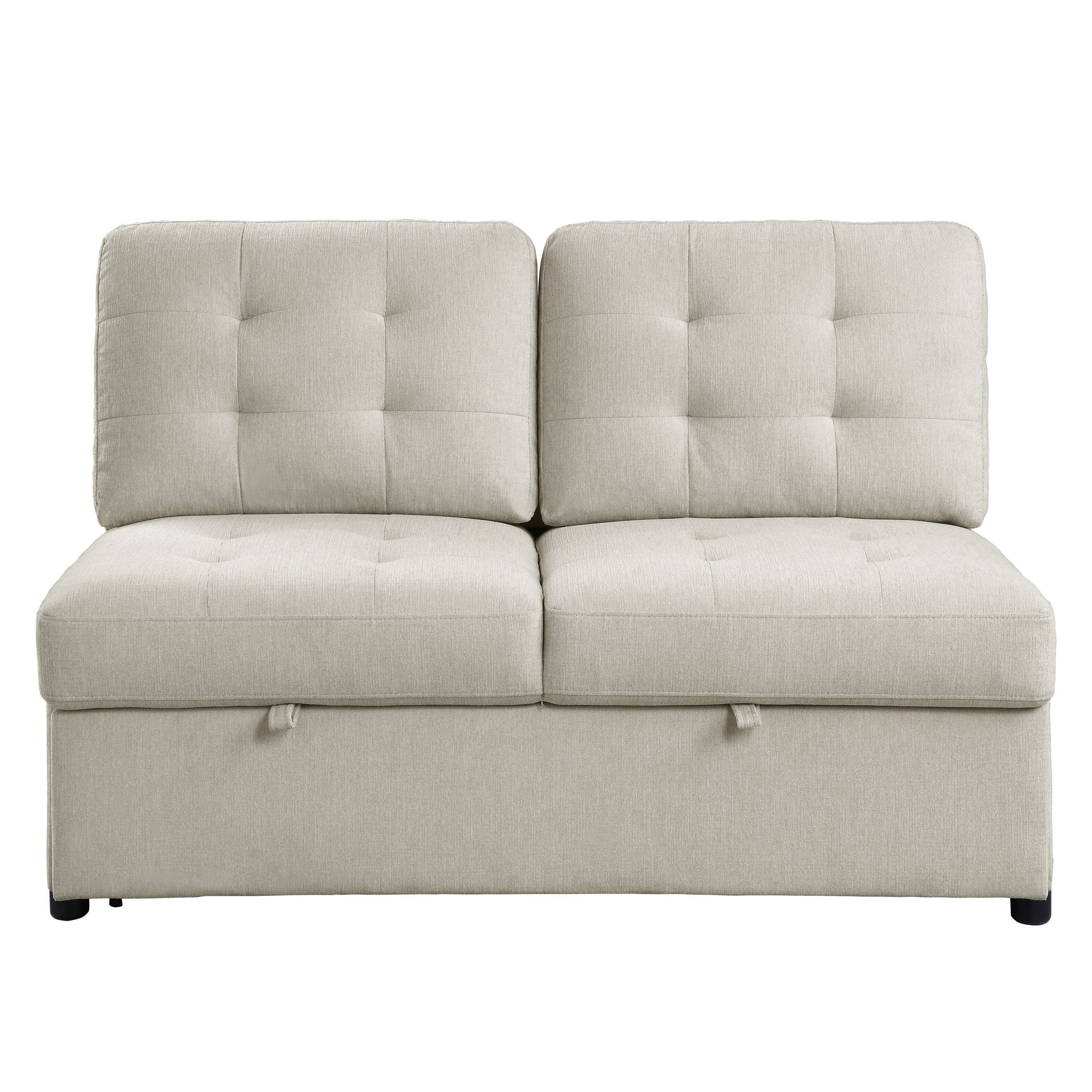 Logansport Beige 4-Piece Sectional Pull-Out Bed And Ottoman - Ornate Home