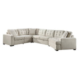 Logansport Beige 4-Piece Sectional Pull-Out Bed And Ottoman - Ornate Home