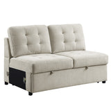 Logansport Beige 4-Piece Sectional Pull-Out Bed And Ottoman - Ornate Home