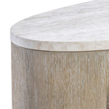 Loggia Travertine/Aria Console Table (Cast Resin Base) - Ornate Home